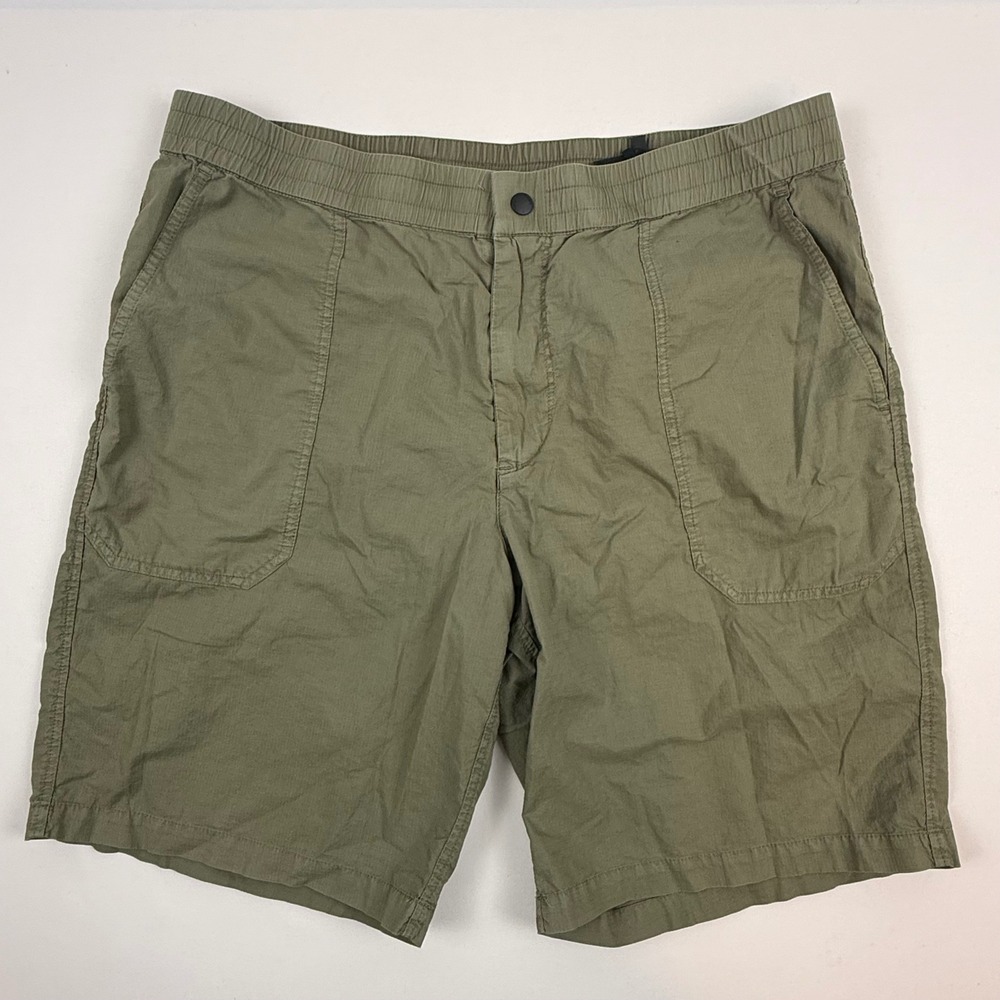 Rag & Bone Mens Olive Green Ripstop Utility Shorts Size 34 Waist Drawcord
